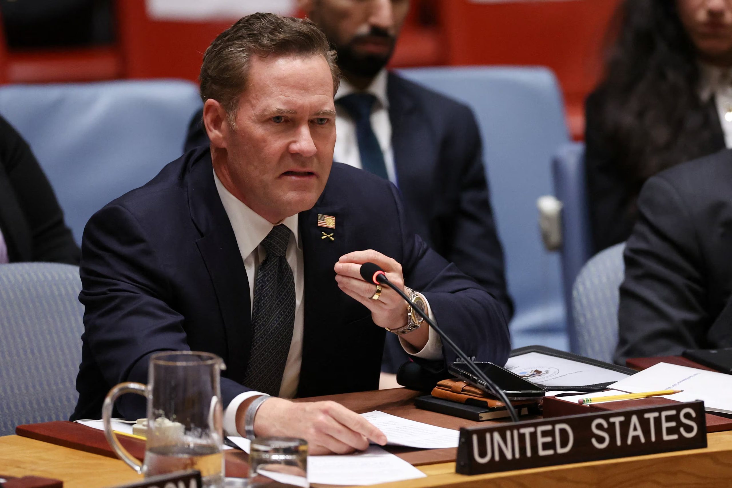 US Ambassador to the UN Mike Waltz speaks at a United Nations Security Council meeting on Ukraine during the 81st United Nations General Assembly at UN Headquarters in New York City, US, September 23, 2026. REUTERS/Shannon Stapleton