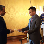 Daniel Noboa recibió cartas credenciales de nuevos embajadores de Chile, Israel, Canadá y Egipto
