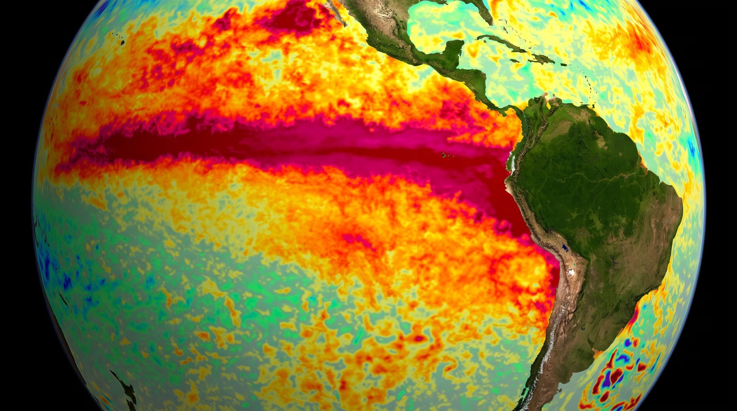 El índice Niño 3.4 registró un aumento de la temperatura oceánica de +3,0 °C en la franja del Pacífico ecuatorial durante septiembre. (Imagen Ilustrativa Infobae)